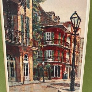 Pirates Alley New Orleans 1962 print by George Drummond. Size 8 x 15.